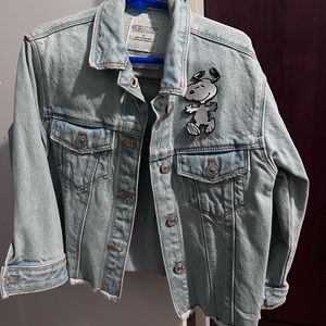 Zara Denim Jacket Peanuts Collection Kids